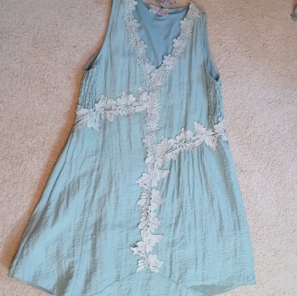 Pretty Angel Blue and White Dress